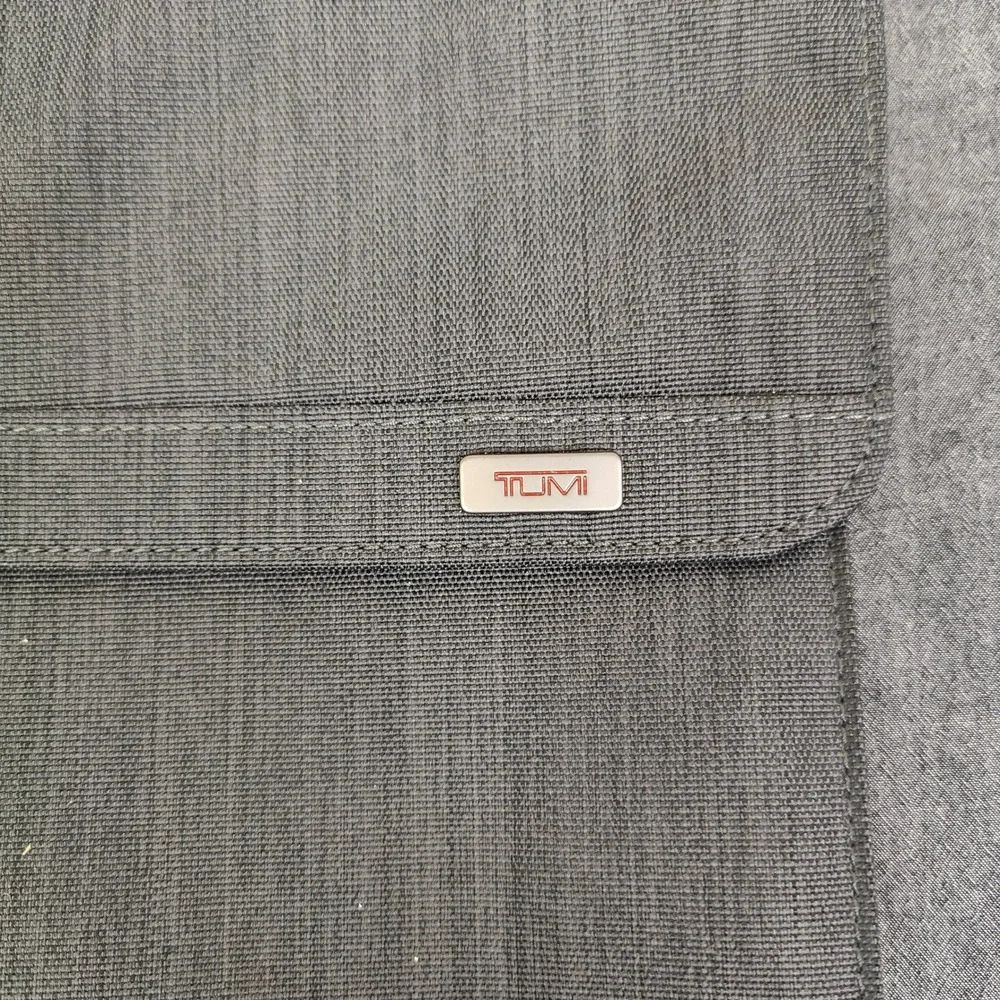 Tumi Unisex Laptop Bag Gray Accordion Flap Professional Travel Business 12948